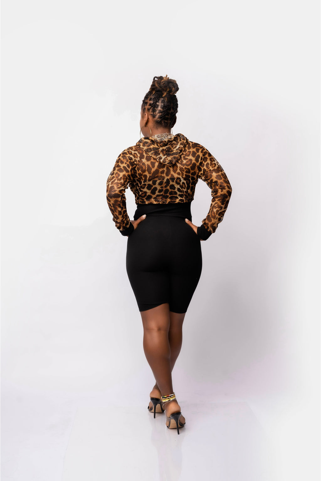 Leopard  Print Biker set
