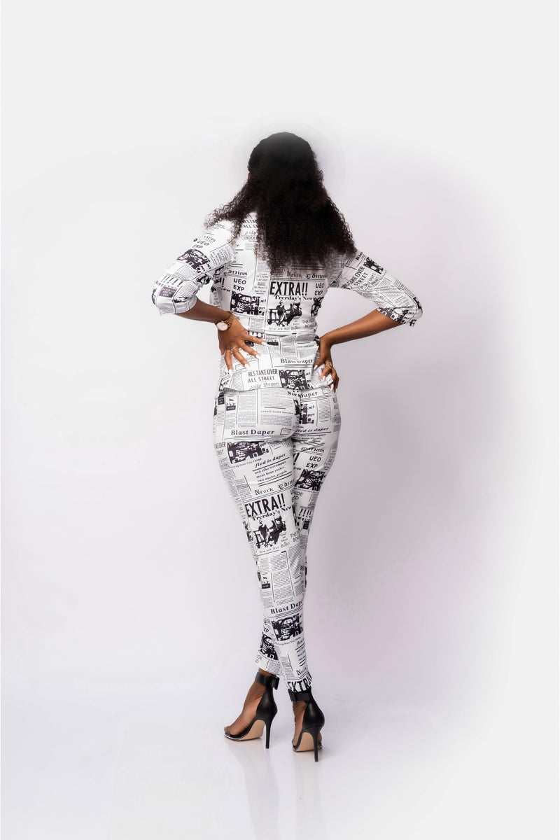 Newsprint Pants Sets