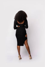 Sexy Cut Midi Dress
