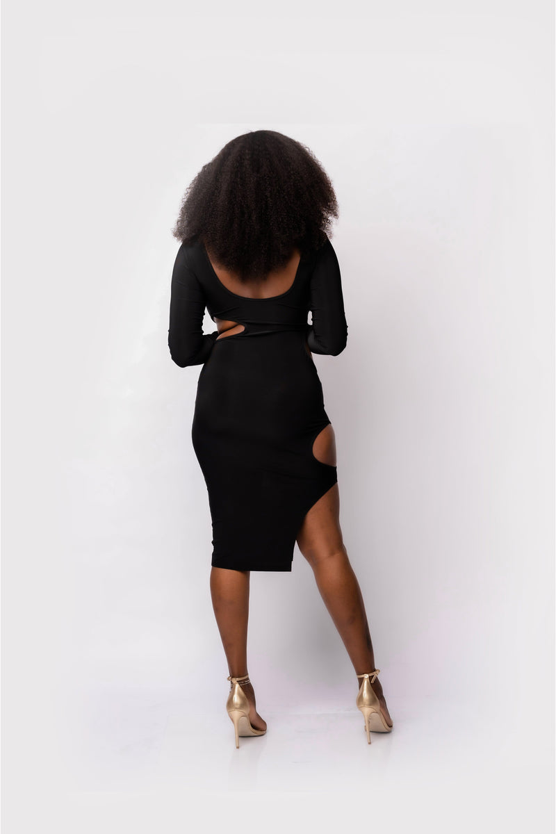 Sexy Cut Midi Dress